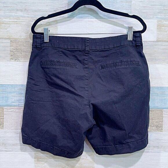 OLD NAVY Mid Rise Everyday Chino Short Black Cotton Womens 8 - Picture 3 of 4